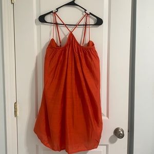Coral urban outfitters halter dress.